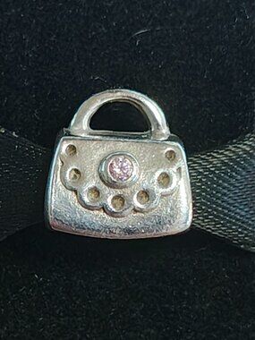 Authentic Pandora Purse with Pink CZ Charm – 790309PCZ Sterling Silver (Retired)